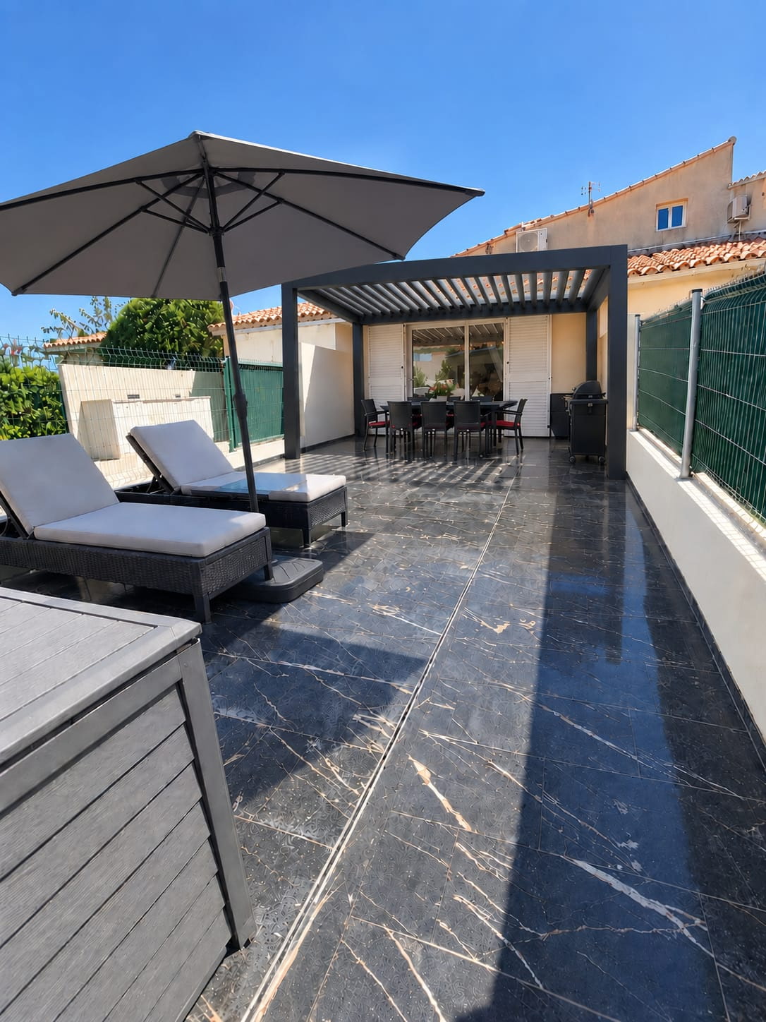 Terrazza della mini-villa a Borgo